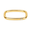 Anzora Jewel Quadra diamond ring featuring a polished gold-tone square band with a single brilliant-cut diamond.